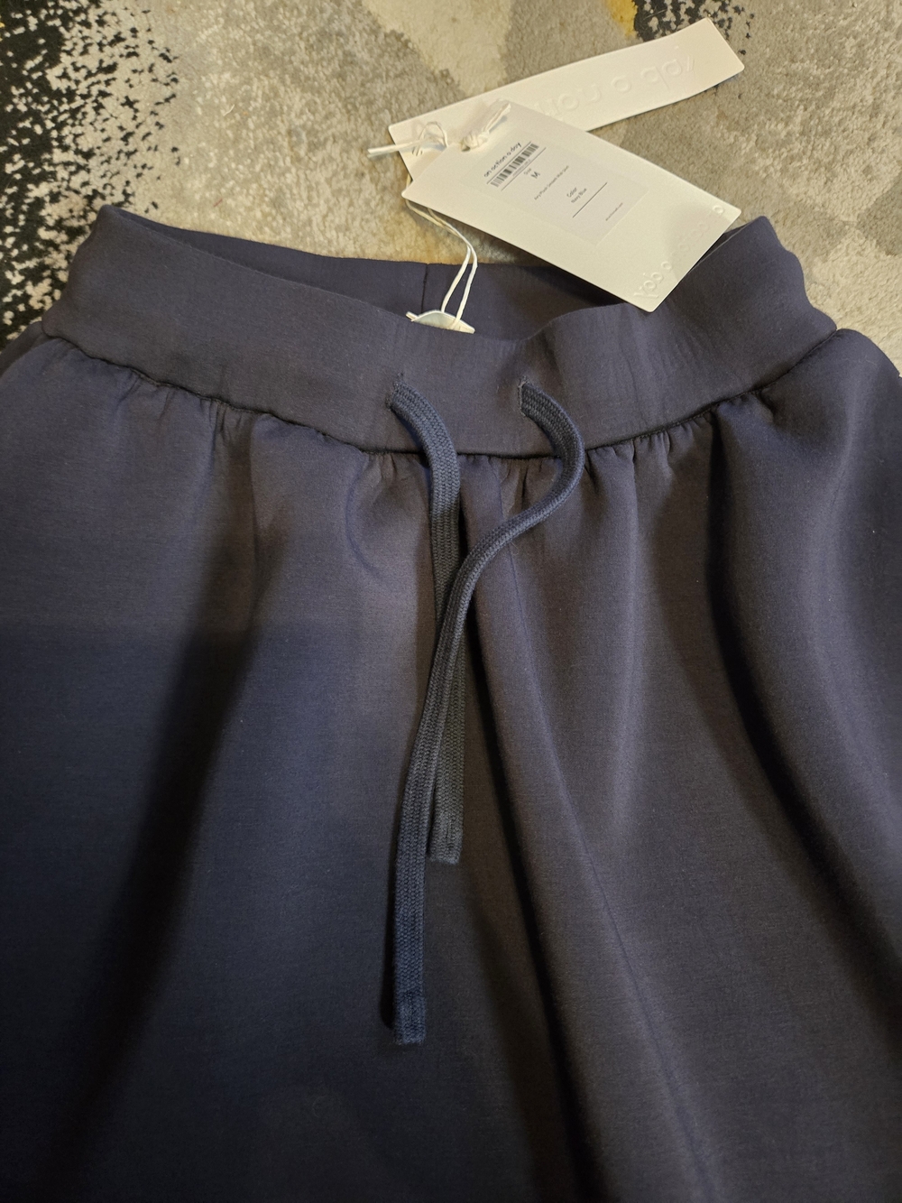 A-Line Midi Skirt in Navy Blue - Picture 7 of 8